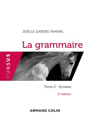 cover image of La grammaire T2--5e éd